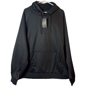 LOOGU Mens Hoodie 3XL‎ Black Pullover Sweatshirt Fleece Lined Casual Oversized